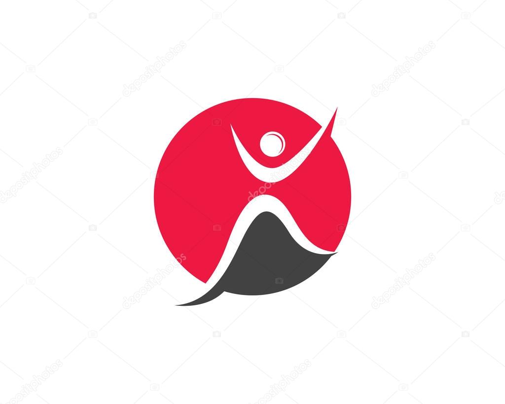 Health people logo and symbols template icons