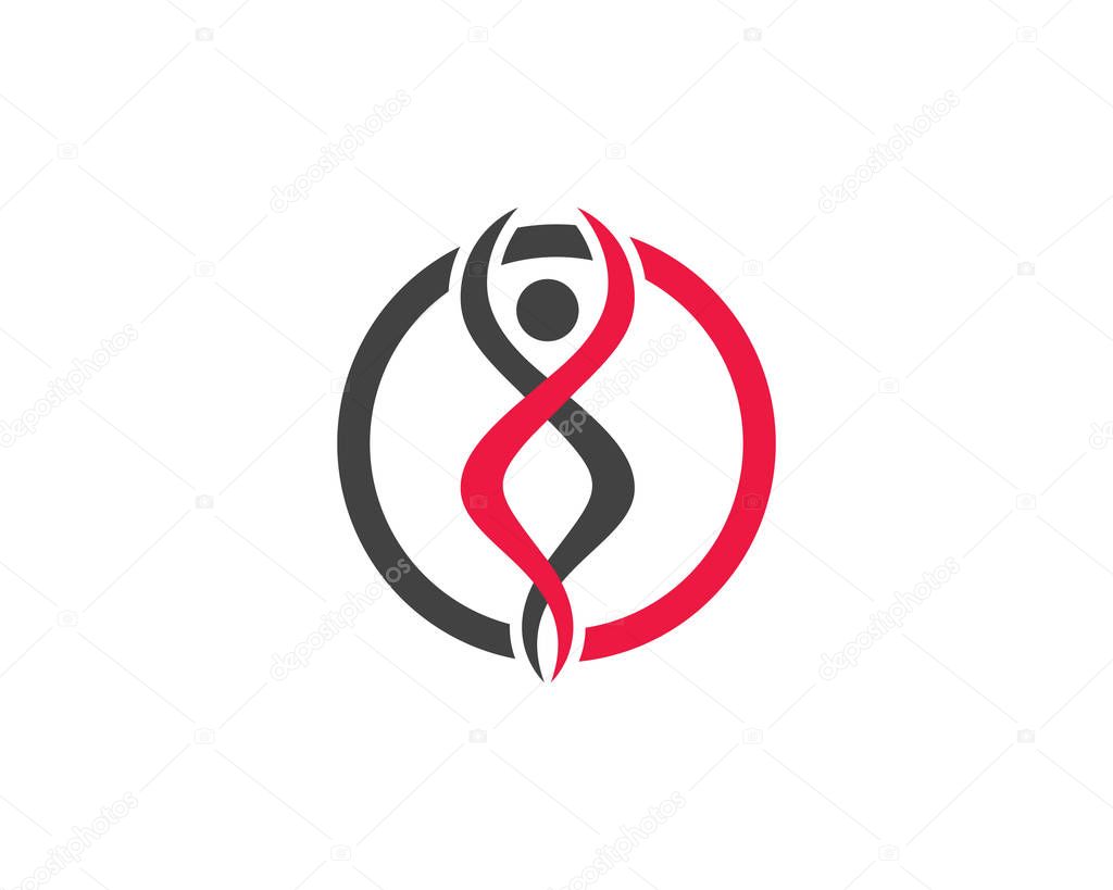 Health people logo and symbols template icons