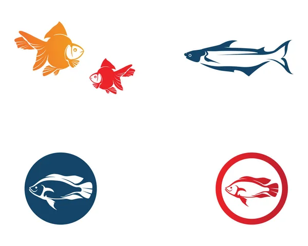 Plantilla logo pescado. Vector creativo símbolo del club de pesca o en — Vector de stock