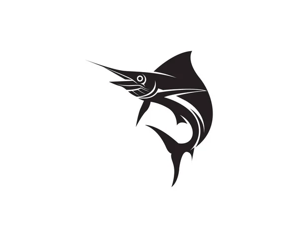 Marlin jump fish logo und symbole symbol — Stockvektor