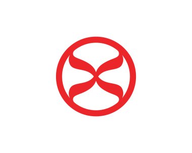 X Harfi Logo Şablonu vektör simgesi tasarımı