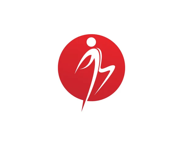 People jump health success logo and symbols