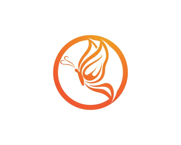 Mariposa conceptual simple, icono colorido. Logo. Vector illustr — Vector de stock