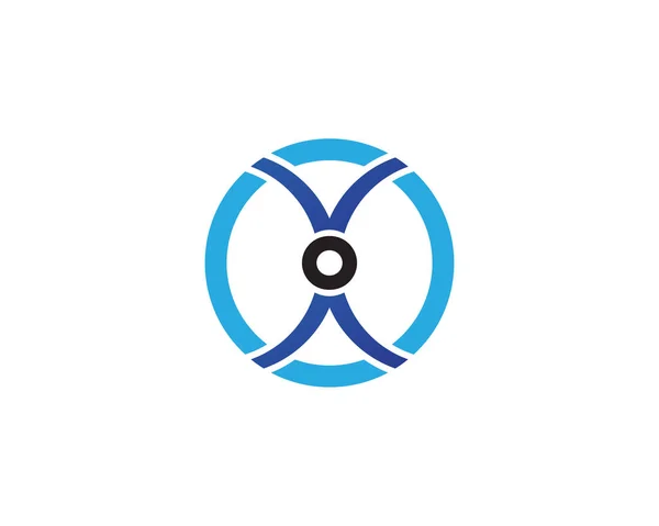 Logo de anillo circular e iconos de plantilla de símbolos — Vector de stock