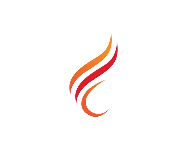 Feu flamme nature logo et symboles icônes modèle — Image vectorielle