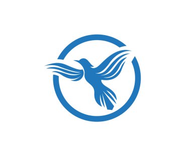 Kuş işareti soyut şablon simgeler app kanatlar