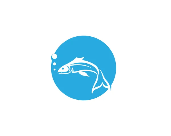 Fisch-Logo-Vorlage. kreative Vektor-Symbol des Angelvereins oder auf — Stockvektor