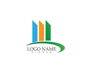 finans logosu ve semboller vektör çizimi