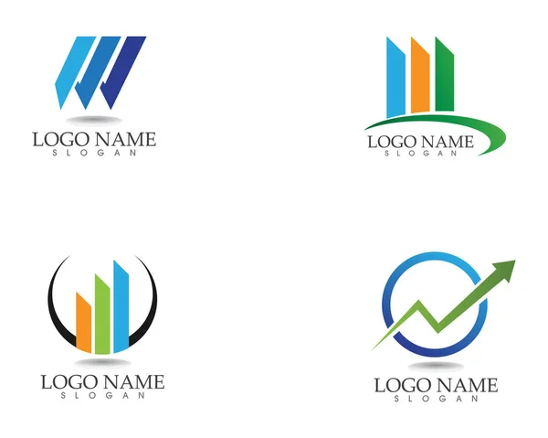 Finance logo and symbols vector concept illustration — Stock Vector
