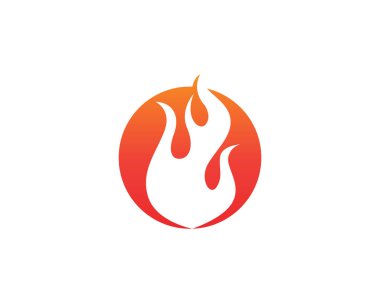 Yangın logo ve sembolleri şablon simgeler app