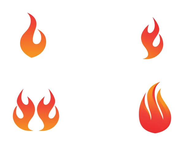 Logo du feu et symboles modèle icônes app — Image vectorielle
