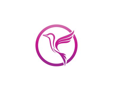 Sinek kuşu simge logo ve sembolleri şablon vektör