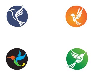 Sinek kuşu simge logo ve sembolleri şablon vektör