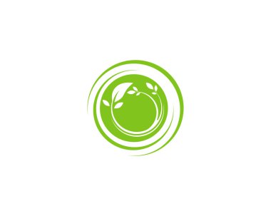 yaprak yeşil doğa logo ve sembol şablon vektör 