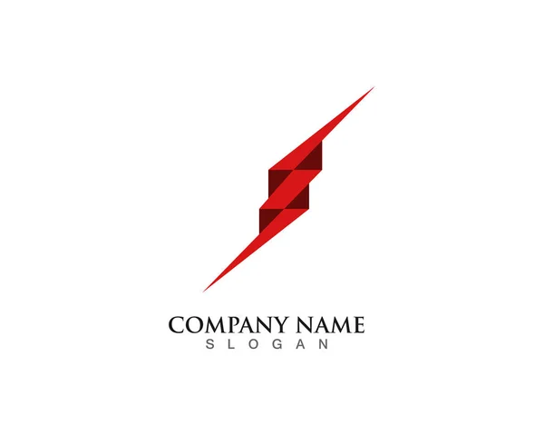 Flash Thunderbolt logo şablonu — Stok Vektör