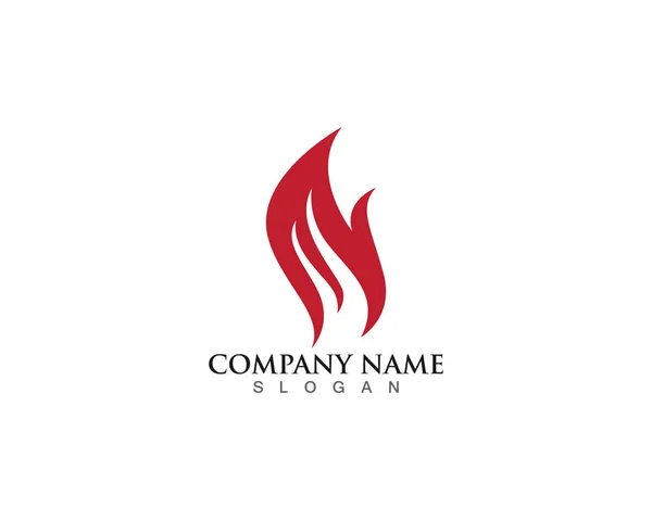 Полум'я вогню Шаблон логотипу — стоковий вектор