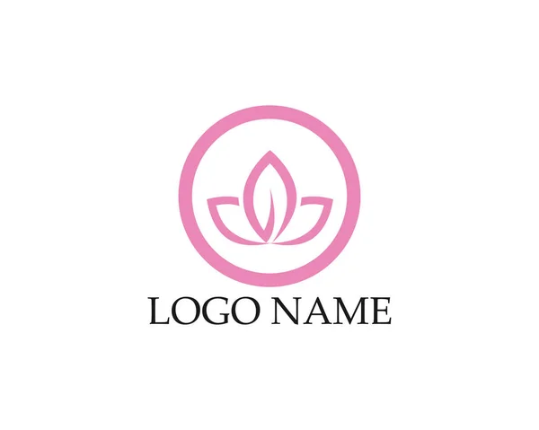 Logo de conception de fleurs vectorielles de beauté icône de modèle — Image vectorielle