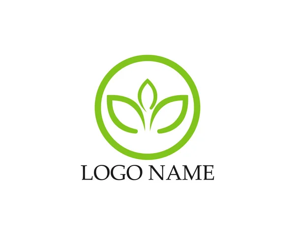 Логотипи екології зеленого листя природи Векторна піктограма — стоковий вектор