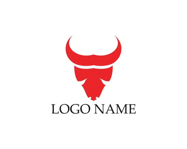 Boğa boynuzu logosu ve semboller simge uygulaması — Stok Vektör