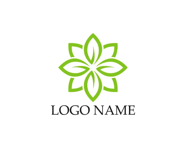 Logotipos de la ecología hoja verde naturaleza elemento vector icono — Vector de stock