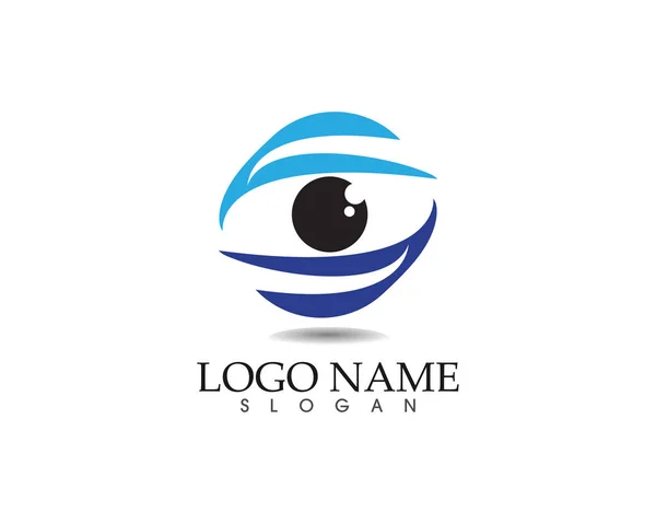 Modèle de logo et de symboles de soins des yeux application icônes vectorielles — Image vectorielle