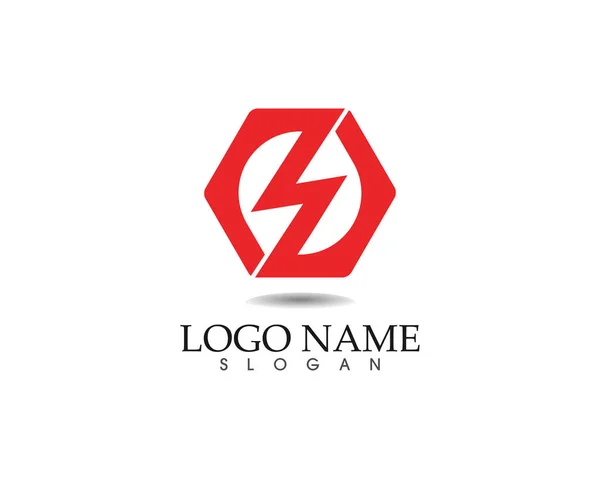 Modello di design del logo astratto Business S e icone — Vettoriale Stock