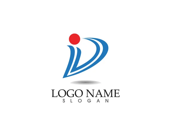 Modello di design del logo astratto aziendale e icone — Vettoriale Stock