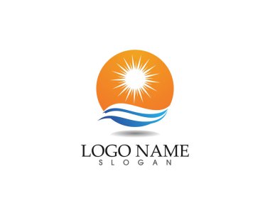 Güneş logosu ve sembolleri yıldız simgesi ağ taşıyıcısı - 