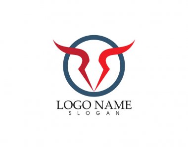 Bull Logo Şablonu vektör çizimi
