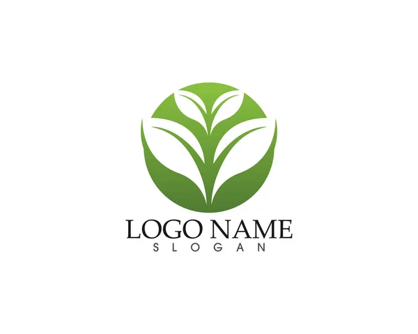Ecologia logo icona vettoriale e modello di simbolo — Vettoriale Stock