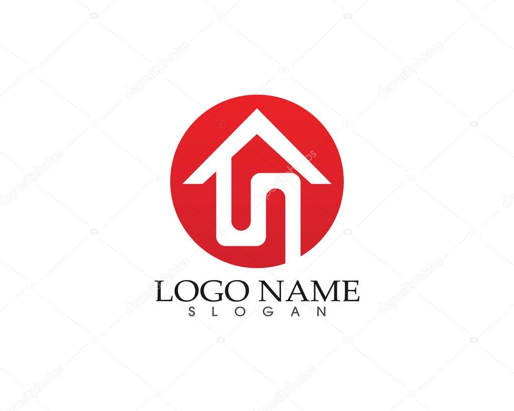 Home buildings logo and symbols icons templat