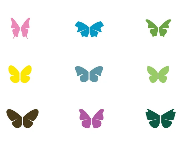 Motýl koncepční jednoduché, barevné ikony. Logo. Vektor illustr — Stockový vektor
