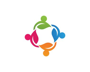Topluluk insanlar logo ve sembolleri şablon simgeler