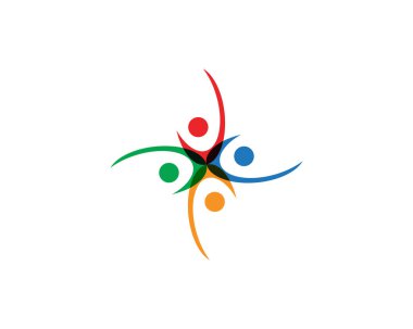 Topluluk insanlar logo ve sembolleri şablon simgeler