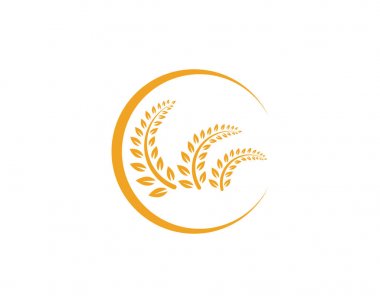 Tarım pirinç gıda yemek logo ve sembolleri şablon simgeler