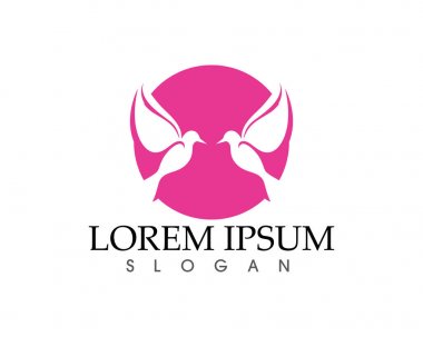 Kuş işareti soyut şablon simgeler app kanatlar