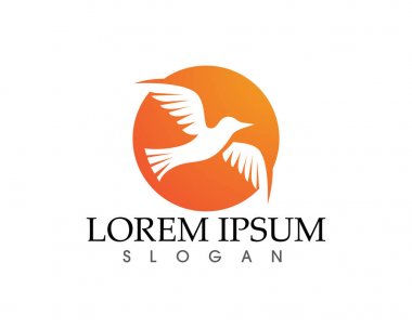 Kuş işareti soyut şablon simgeler app kanatlar