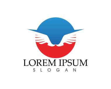 Kuş işareti soyut şablon simgeler app kanatlar