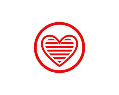 Logo ve sembolleri vektör şablon simgeleri seviyorum