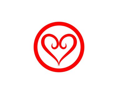 Logo ve sembolleri vektör şablon simgeleri seviyorum