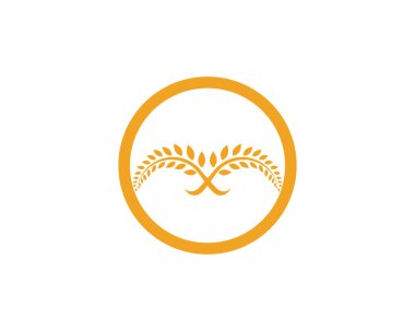 Tarım buğday Logo şablonu vektör simgesi tasarım app