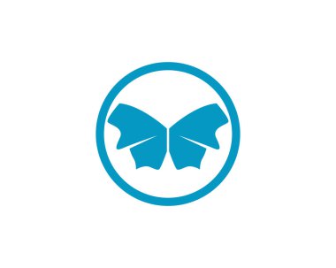 Kelebek kavramsal basit ve renkli bir simge vektör çizim