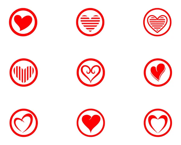 Love Logo and symbols Vector Template icons — Stock Vector