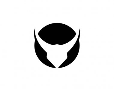 Boğa boynuzu logosu ve semboller şablon simgeleri 