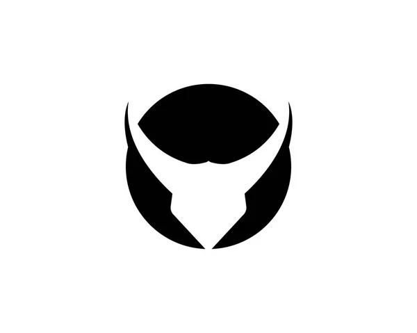 Логотип бычьего рога и иконки шаблонов символов — стоковый вектор
