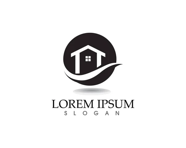 Maison bâtiments logo et symboles icônes modèle — Image vectorielle