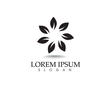 yaprak yeşil doğa logo ve sembol şablon vektör 