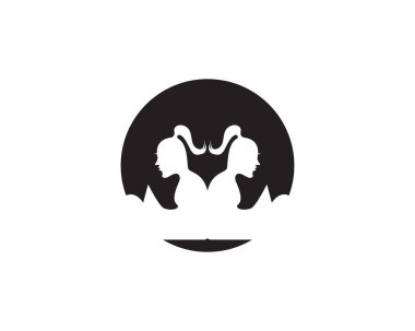  Kitap okumak logo ve sembolleri illüstrasyon siluet siyah  .