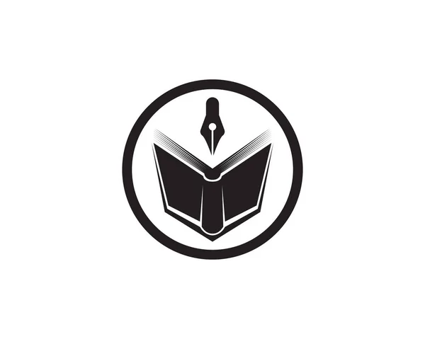 Livre lecture logo et symboles modèle icônes app — Image vectorielle
