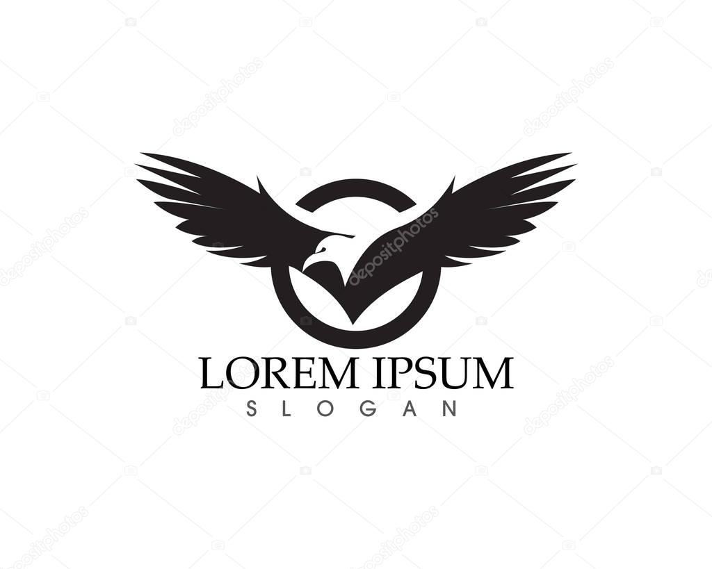 Falcon Eagle Bird Logo Template vector icon